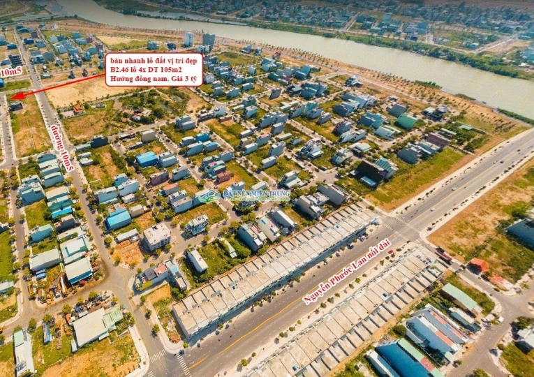 Bán đất B2.46 lô 4x hướng đông nam khu Nam Hòa Xuân